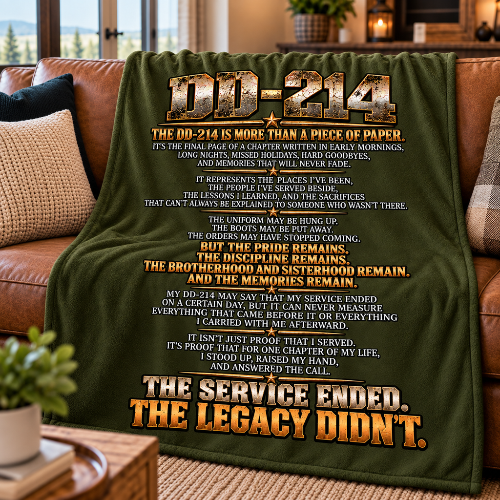 DD-214 Military Veteran Legacy Throw Blanket (60x80)
