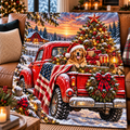 All-American Vintage Truck Holiday Blanket (60x80)
