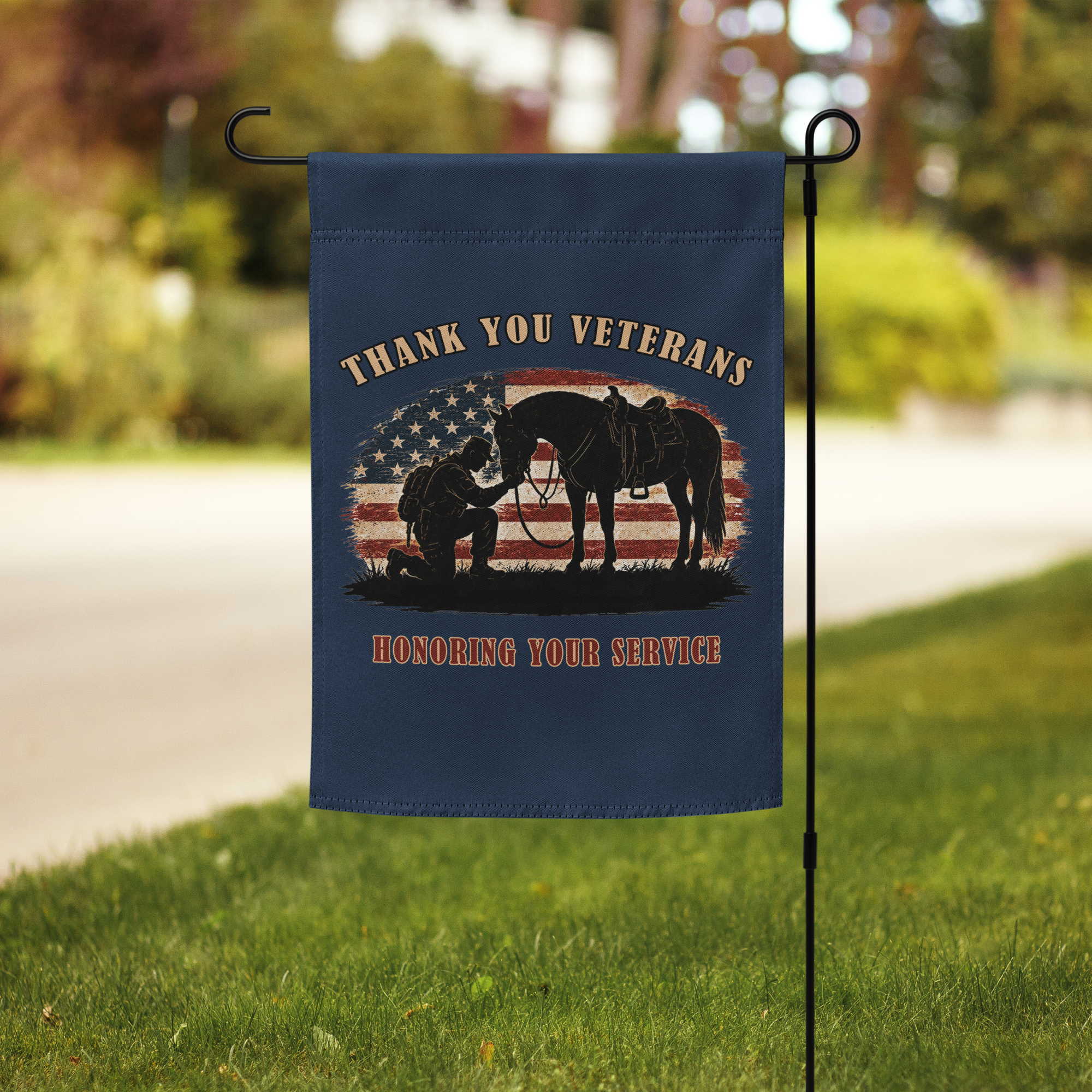 Veteran Honoring Your Service Garden Flag (Flag Pole Not Included)